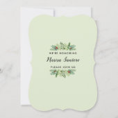 Invitation Élégante Fête des mariées de Noël (Dos)