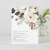 Invitation Élégante Fête des mariées de Noël des Vacances d'h (Debout devant)