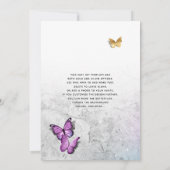 Invitation Elégante Fête des mariées de papillon d'or et de v (Dos)