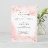 Invitation Élégante Fête des mariées de Parties scintillant e (Debout devant)