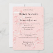 Invitation Elégante Fête des mariées de perle rose (Devant)