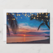 Invitation Elégante Fête des mariées de plage de Sunset de Pa (Dos)