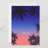 Invitation Elégante Fête des mariées de plage d'été au couche (Dos)