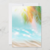 Invitation Elégante Fête des mariées de plage tropicale à arc (Dos)