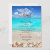Invitation Elégante Fête des mariées de plage tropicale estiv (Devant)