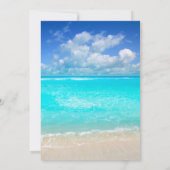 Invitation Elégante Fête des mariées de plage tropicale estiv (Dos)