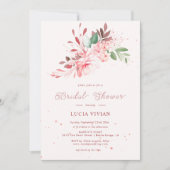 Invitation Élégante Fête des mariées de rêve rose Sakura sans (Devant)