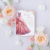 Invitation Élégante Fête des mariées de robe florale Boho ros