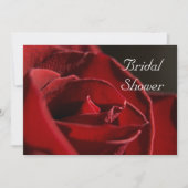 Invitation Élégante Fête des mariées de rose rouge (Devant)