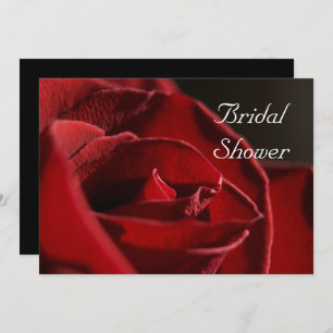 Invitation Élégante Fête des mariées de rose rouge