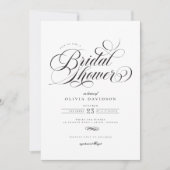 Invitation Élégante Fête des mariées de script de calligraphi (Devant)