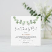 Invitation Élégante Fête des mariées de script Eucalyptus par (Debout devant)