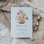 Invitation Elégante Fête des mariées de Tea Party Fleur sauva<br><div class="desc">Élégante fête de thé Fleur sauvage nuptiale douche Invitation</div>