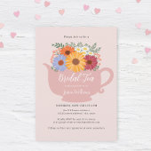 Invitation Élégante Fête des mariées de thé féminin rose