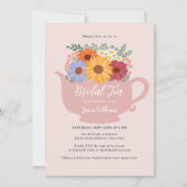 Invitation Élégante Fête des mariées de thé féminin rose (Devant)