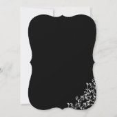 Invitation Elégante Fête des mariées de torrents noirs et bla (Dos)
