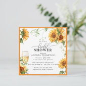 Invitation Elégante Fête des mariées de tournesol (Debout devant)