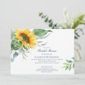 Invitation Elégante Fête des mariées de tournesol (Debout devant)