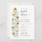 Invitation Elégante Fête des mariées de tournesol boho (Devant)