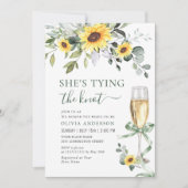 Invitation Elégante FÊTE DES MARIÉES de tournesol Eucalyptus (Devant)