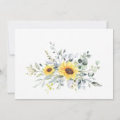 Invitation Elégante Fête des mariées de tournesol Eucalyptus (Dos)