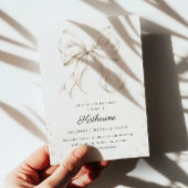 Invitation Elégante Fête des mariées de vaches et perles blan