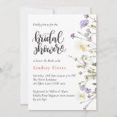 Invitation Elégante Fête des mariées de verdure Fleur sauvage (Devant)