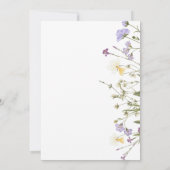 Invitation Elégante Fête des mariées de verdure Fleur sauvage (Dos)