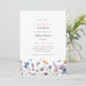 Invitation Elégante Fête des mariées de verdure Fleur sauvage (Debout devant)
