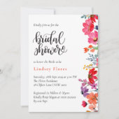 Invitation Elégante Fête des mariées de verdure fleurie color (Devant)