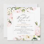 Invitation Elégante Fête des mariées de verdure florale (Devant)