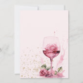 Invitation Elégante Fête des mariées de vin d'aquarelle moder (Dos)
