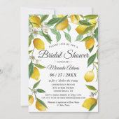 Invitation Elégante Fête des mariées d'été Boho Lemon (Devant)