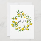 Invitation Elégante Fête des mariées d'été Boho Lemon (Dos)