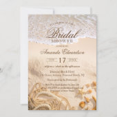 Invitation Elégante Fête des mariées d'été Ocean Beach (Devant)