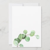 Invitation Élégante Fête des mariées d'Eucalyptus (Dos)