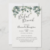 Invitation Élégante Fête des mariées d'Eucalyptus (Devant)