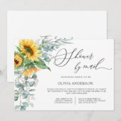 Invitation Elégante Fête des mariées d'Eucalyptus de tourneso (Devant / Derrière)