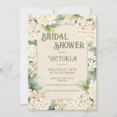 Invitation Élégante Fête des mariées d'Hydrangée Florale Neut (Devant)