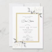 Invitation Élégante Fête des mariées d'or Eucalyptus Calligra (Devant)