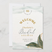 Invitation Élégante Fête des mariées d'or Welcome Tabletop Ca (Devant)