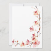 Invitation Elégante Fête des mariées d'orchidée rose et blanc (Dos)