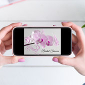 Invitation Élégante Fête des mariées d'orchidées roses