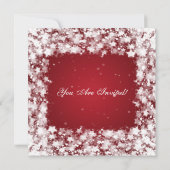 Invitation Elégante Fête des mariées Éblouissante Étoiles Rou (Dos)