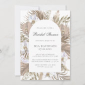 Invitation Élégante Fête des mariées en arc fleuri rose de Bo (Devant)