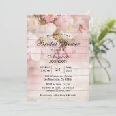 Invitation Elégante Fête des mariées en fleurs de cerisier ru (Debout devant)