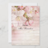 Invitation Elégante Fête des mariées en fleurs de cerisier ru (Dos)