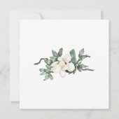 Invitation Elégante Fête des mariées en fleurs de Magnolia bl (Dos)