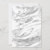 Invitation Elégante Fête des mariées en marbre argenté (Dos)