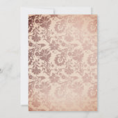 Invitation Élégante Fête des mariées en or rose (Dos)
